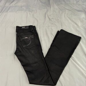 Glitter Rhinestone Black Skinny Jeans